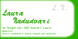 laura nadudvari business card